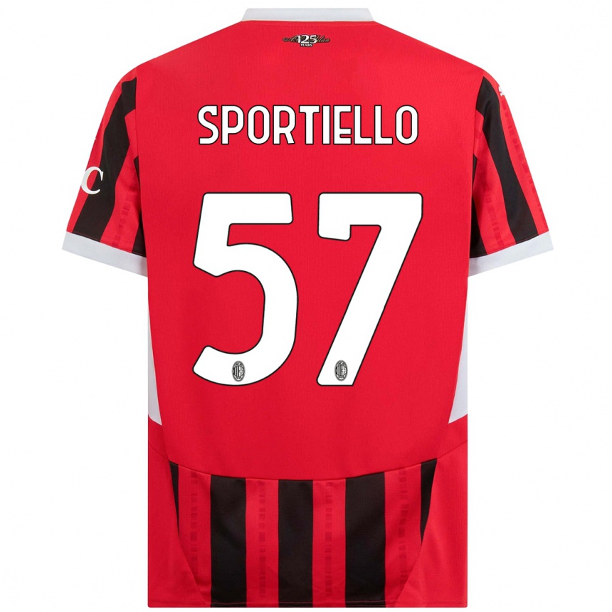 Women Football Marco Sportiello #57 Red Black Home Jersey 2024/25 T-Shirt Nz