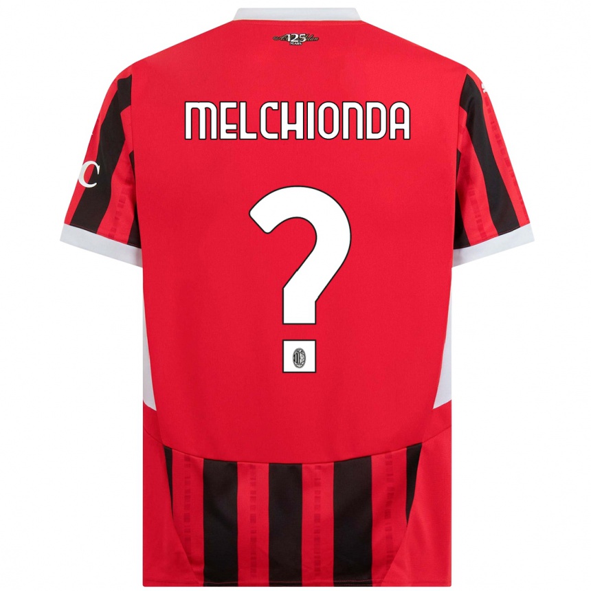 Women Football Marco Melchionda #0 Red Black Home Jersey 2024/25 T-Shirt Nz