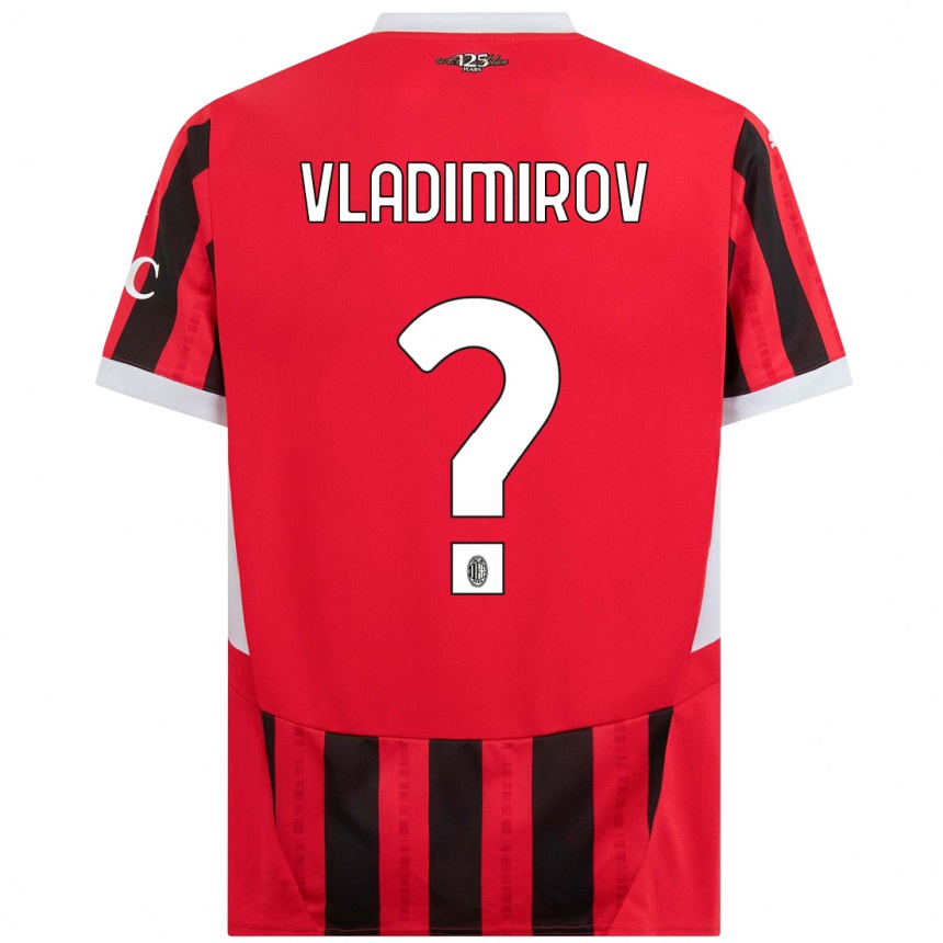 Women Football Valeri Vladimirov #0 Red Black Home Jersey 2024/25 T-Shirt Nz