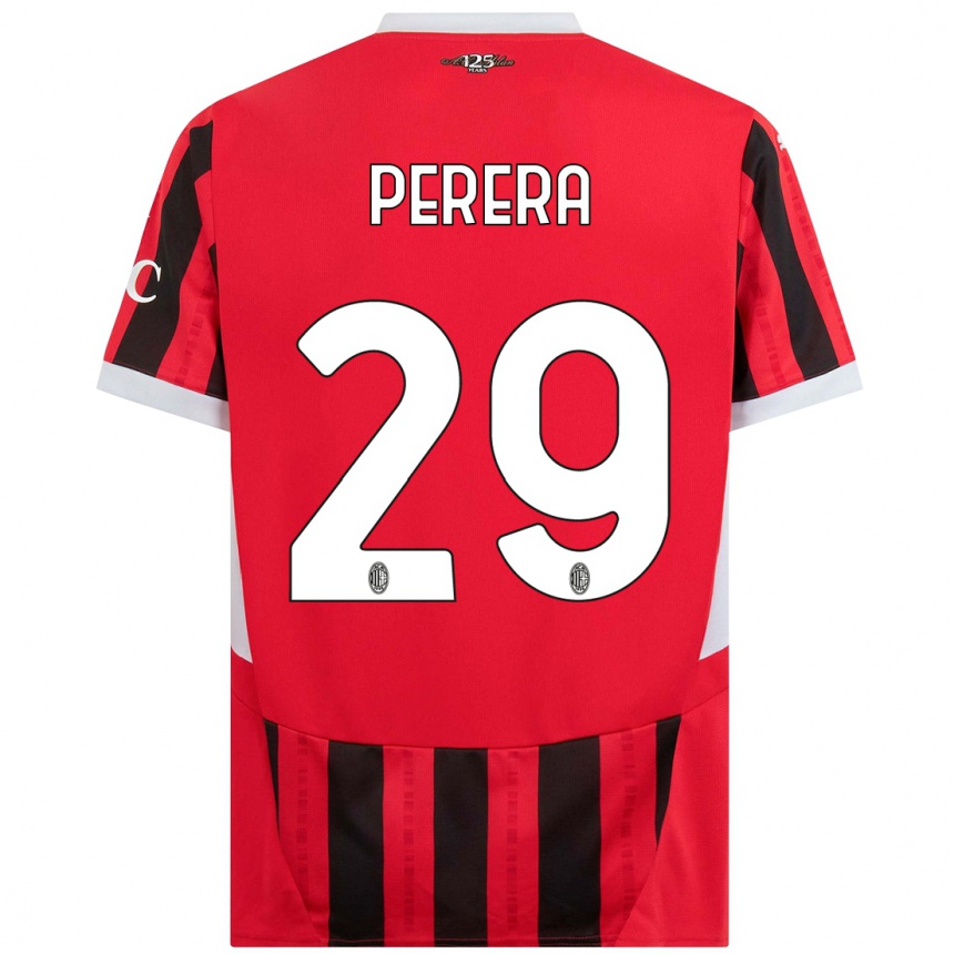 Women Football Nirash Perera #29 Red Black Home Jersey 2024/25 T-Shirt Nz