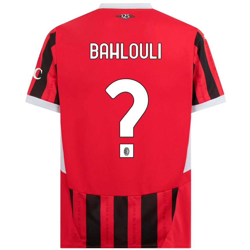 Women Football Nesrine Bahlouli #0 Red Black Home Jersey 2024/25 T-Shirt Nz