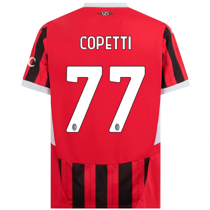 Women Football Matilde Copetti #77 Red Black Home Jersey 2024/25 T-Shirt Nz