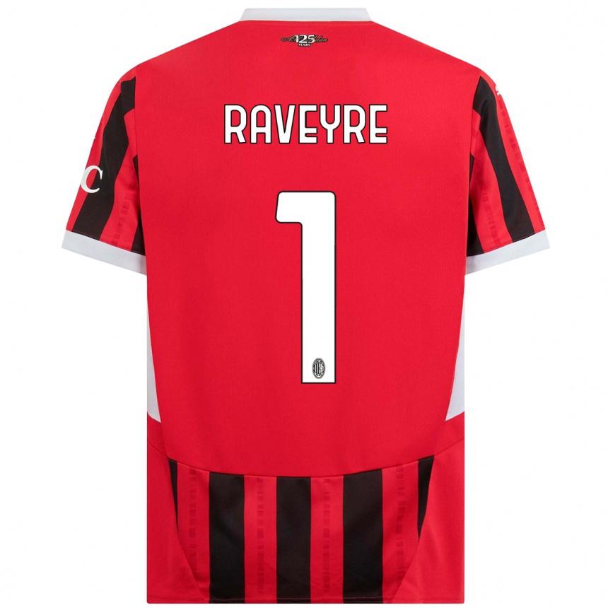 Women Football Noah Raveyre #1 Red Black Home Jersey 2024/25 T-Shirt Nz