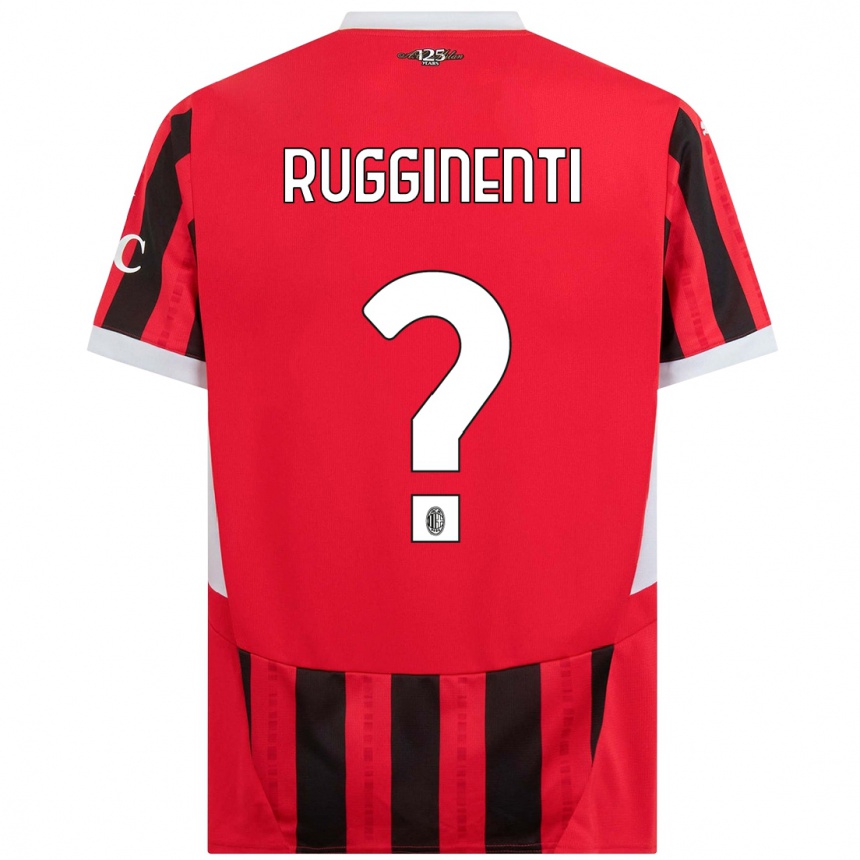 Women Football Omar Rugginenti #0 Red Black Home Jersey 2024/25 T-Shirt Nz