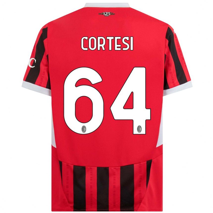 Women Football Selena Cortesi #64 Red Black Home Jersey 2024/25 T-Shirt Nz