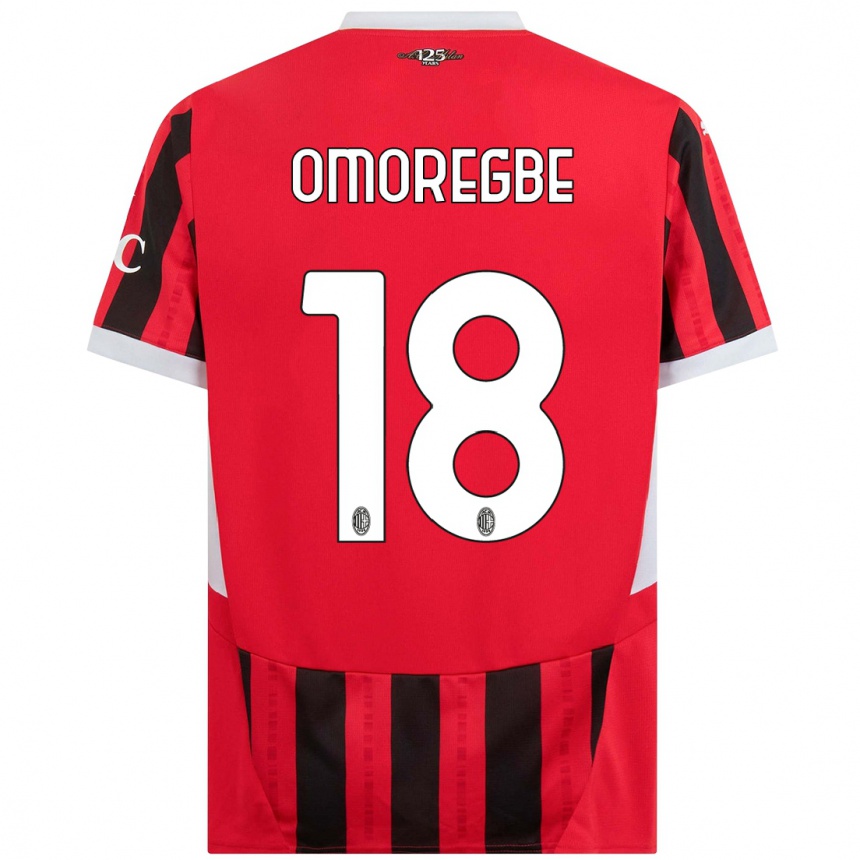 Women Football Bob Murphy Omoregbe #18 Red Black Home Jersey 2024/25 T-Shirt Nz