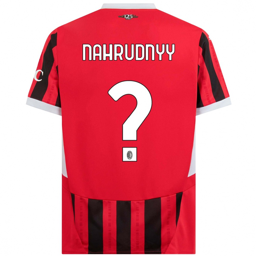 Women Football Vladislav Nahrudnyy #0 Red Black Home Jersey 2024/25 T-Shirt Nz