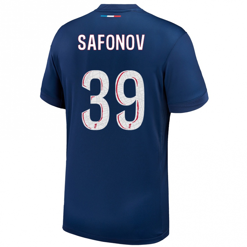 Women Football Matvey Safonov #39 Navy Blue White Home Jersey 2024/25 T-Shirt Nz