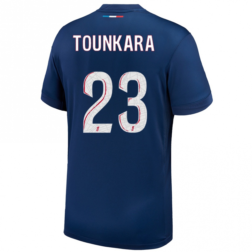 Women Football Aïssatou Tounkara #23 Navy Blue White Home Jersey 2024/25 T-Shirt Nz