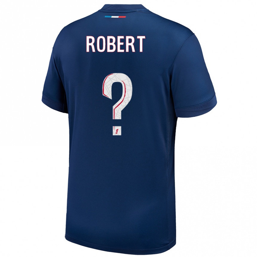 Women Football Laure Robert #0 Navy Blue White Home Jersey 2024/25 T-Shirt Nz