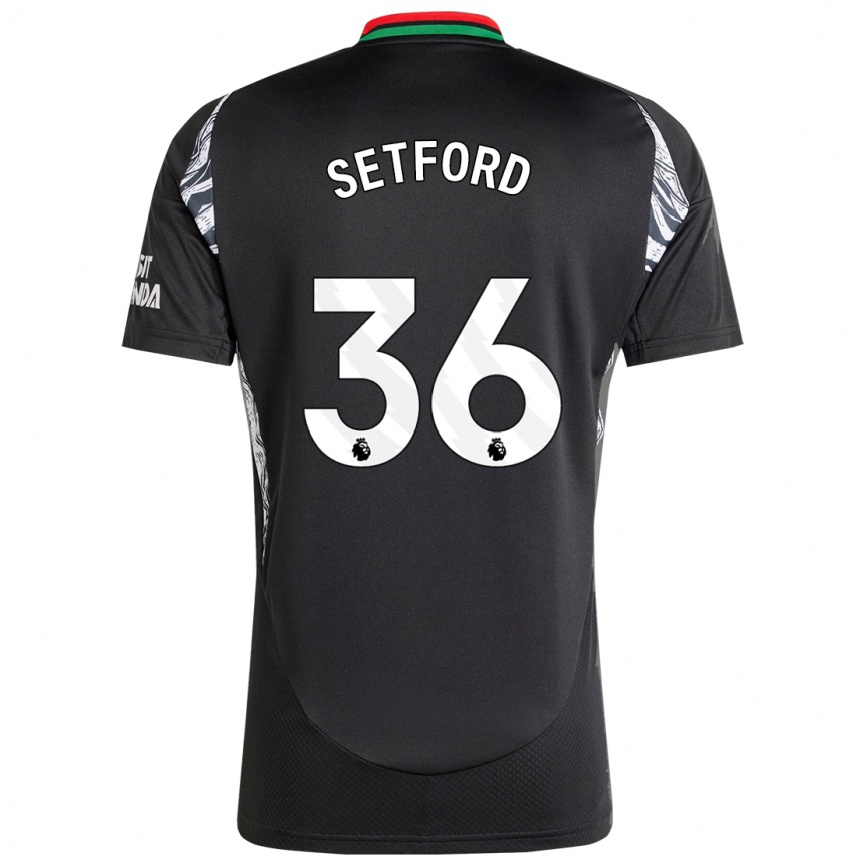 Women Football Tommy Setford #36 Black Away Jersey 2024/25 T-Shirt Nz