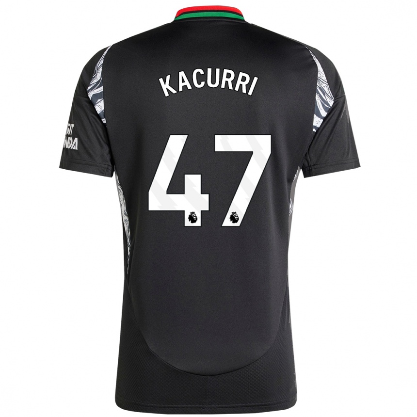 Women Football Maldini Kacurri #47 Black Away Jersey 2024/25 T-Shirt Nz