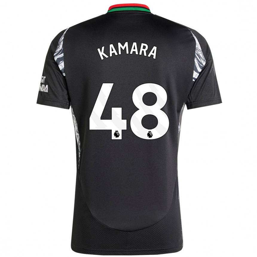 Women Football Osman Kamara #48 Black Away Jersey 2024/25 T-Shirt Nz