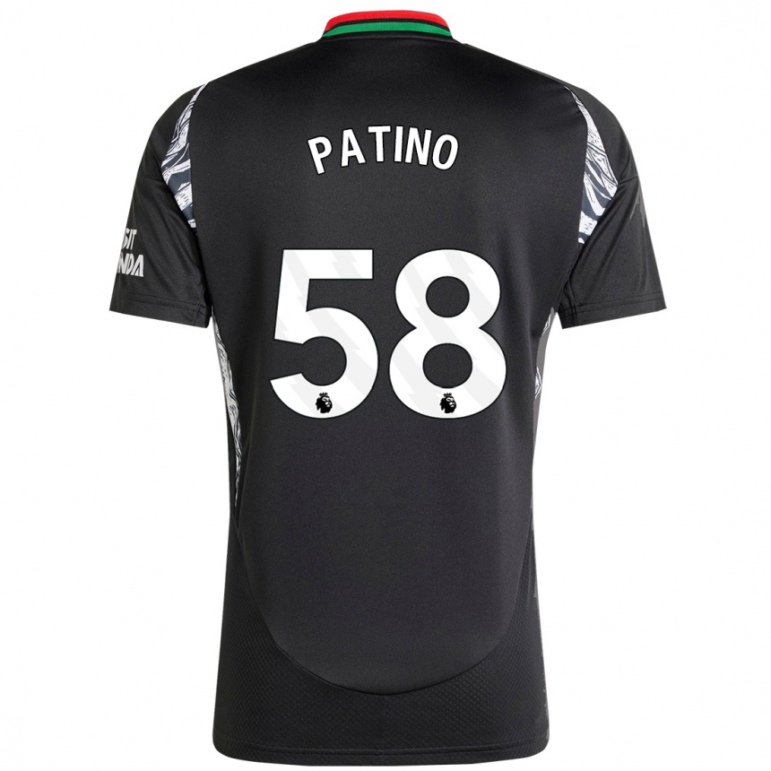 Women Football Charlie Patino #58 Black Away Jersey 2024/25 T-Shirt Nz