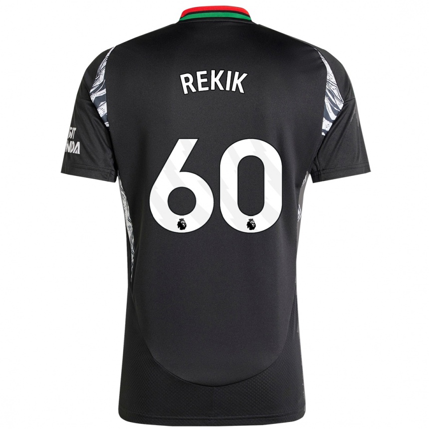 Women Football Omar Rekik #60 Black Away Jersey 2024/25 T-Shirt Nz