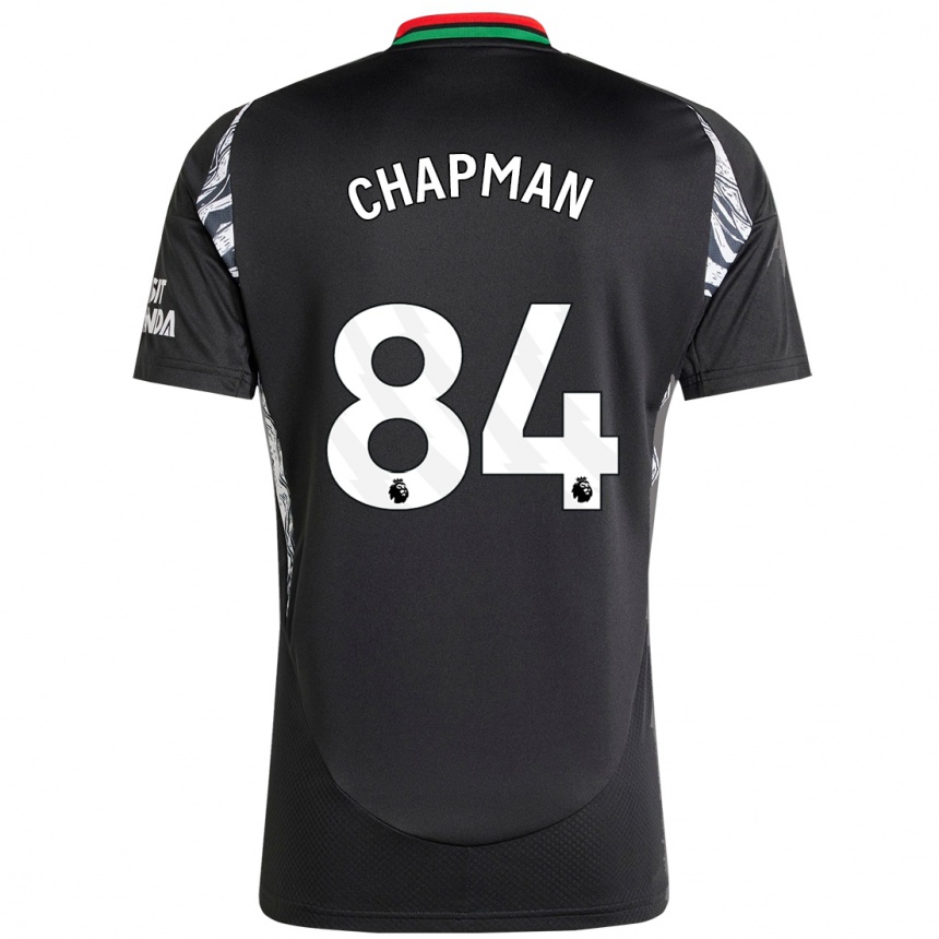 Women Football Samuel Chapman #84 Black Away Jersey 2024/25 T-Shirt Nz