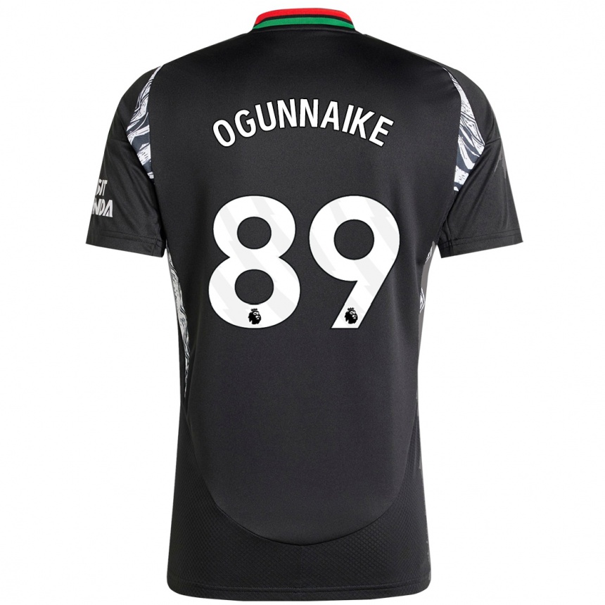 Women Football Josh Ogunnaike #89 Black Away Jersey 2024/25 T-Shirt Nz