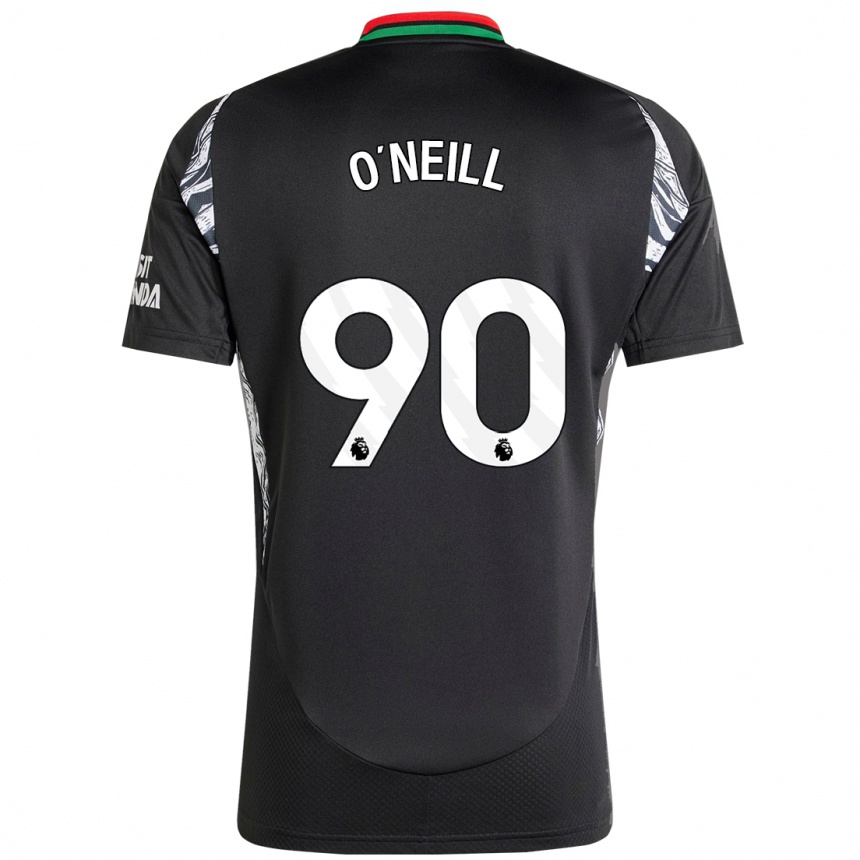 Women Football Ceadach O'neill #90 Black Away Jersey 2024/25 T-Shirt Nz