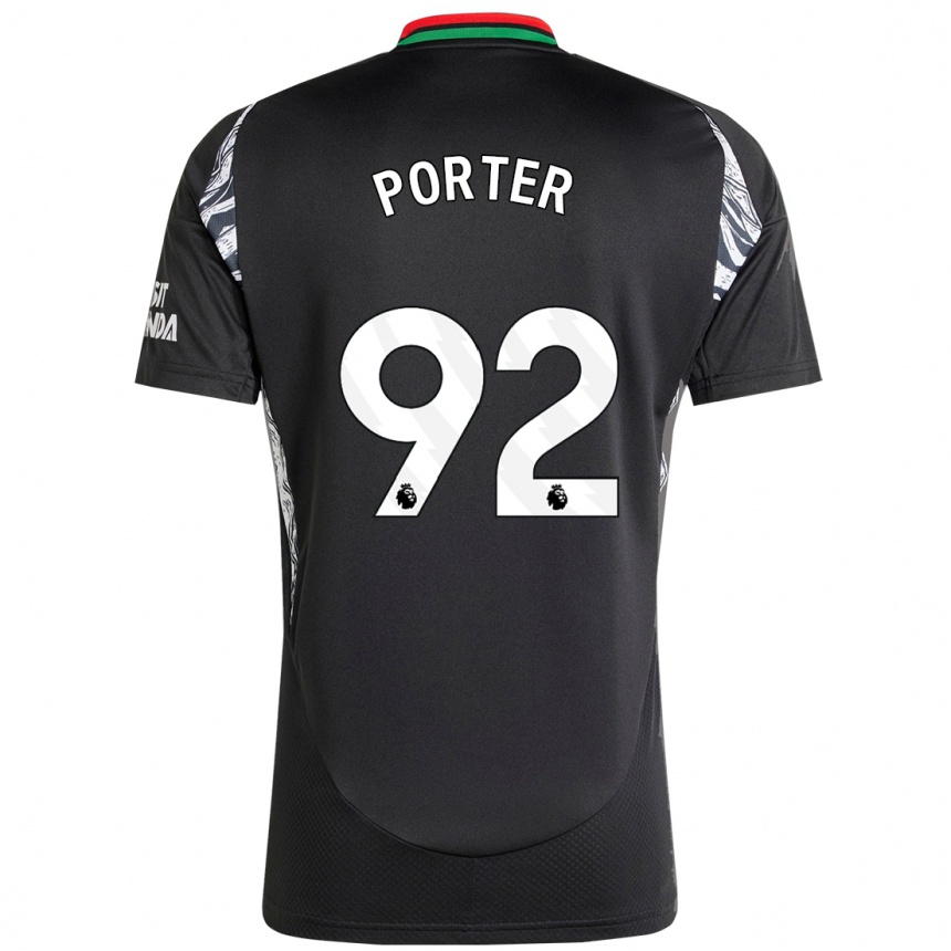 Women Football Jack Porter #92 Black Away Jersey 2024/25 T-Shirt Nz