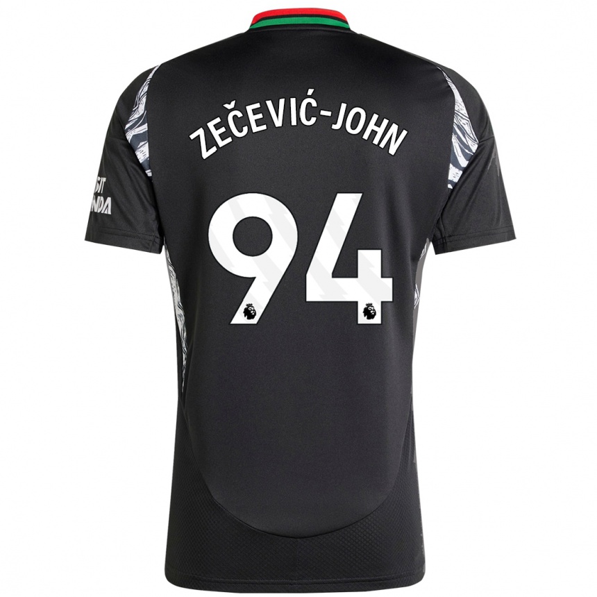 Women Football Louis Zečević-John #94 Black Away Jersey 2024/25 T-Shirt Nz