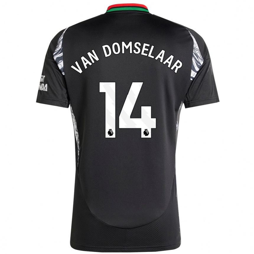 Women Football Daphne Van Domselaar #14 Black Away Jersey 2024/25 T-Shirt Nz