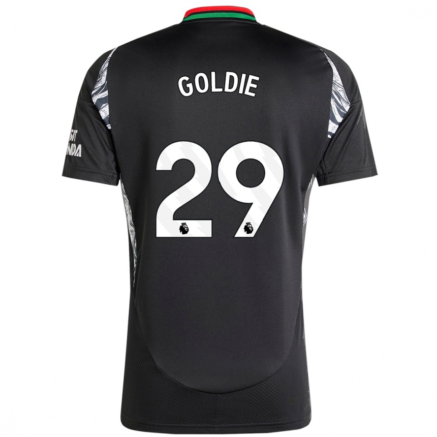 Women Football Teyah Goldie #29 Black Away Jersey 2024/25 T-Shirt Nz