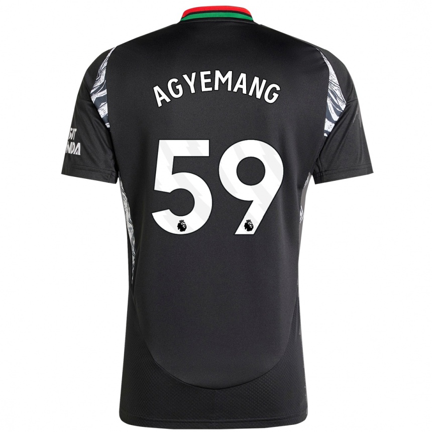 Women Football Michelle Agyemang #59 Black Away Jersey 2024/25 T-Shirt Nz