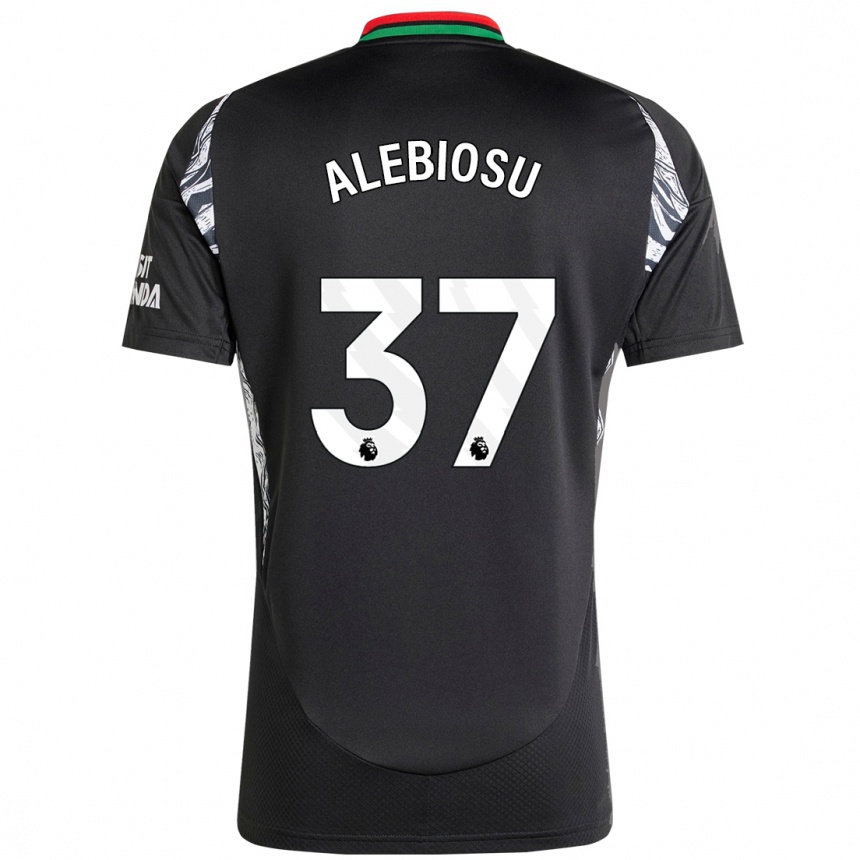 Women Football Ryan Alebiosu #37 Black Away Jersey 2024/25 T-Shirt Nz