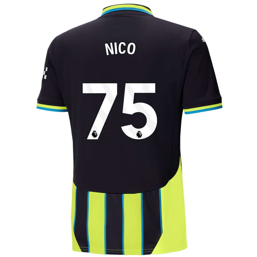 Women Football Nico O'reilly #75 Blue Yellow Away Jersey 2024/25 T-Shirt Nz