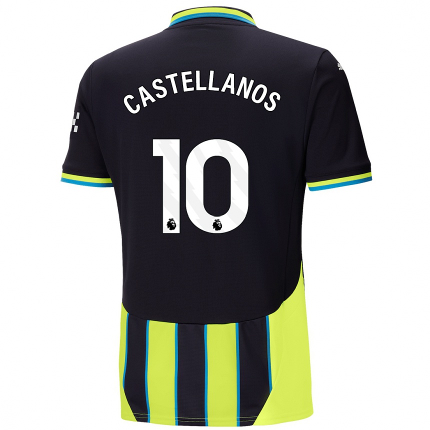 Women Football Deyna Castellanos #10 Blue Yellow Away Jersey 2024/25 T-Shirt Nz