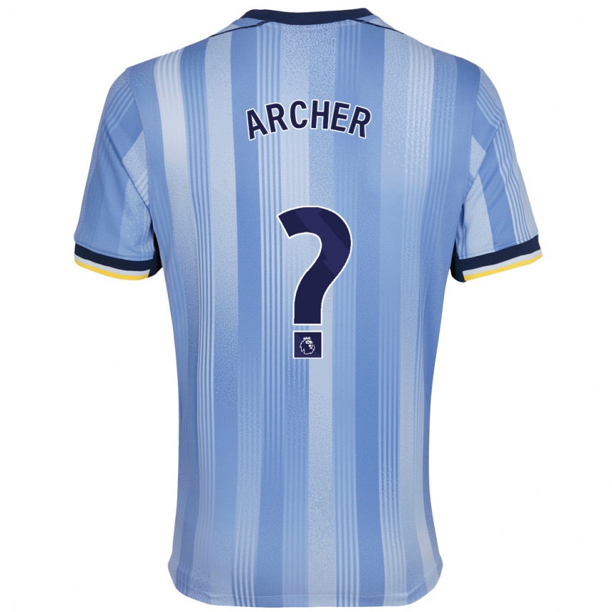 Women Football Samual Archer #0 Light Blue Away Jersey 2024/25 T-Shirt Nz