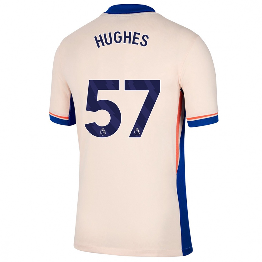 Women Football Brodi Hughes #57 Light Beige Away Jersey 2024/25 T-Shirt Nz