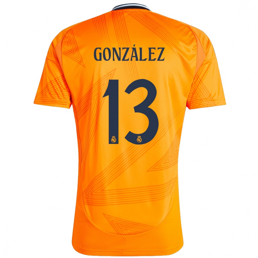 Women Football Fran González #13 Orange Away Jersey 2024/25 T-Shirt Nz