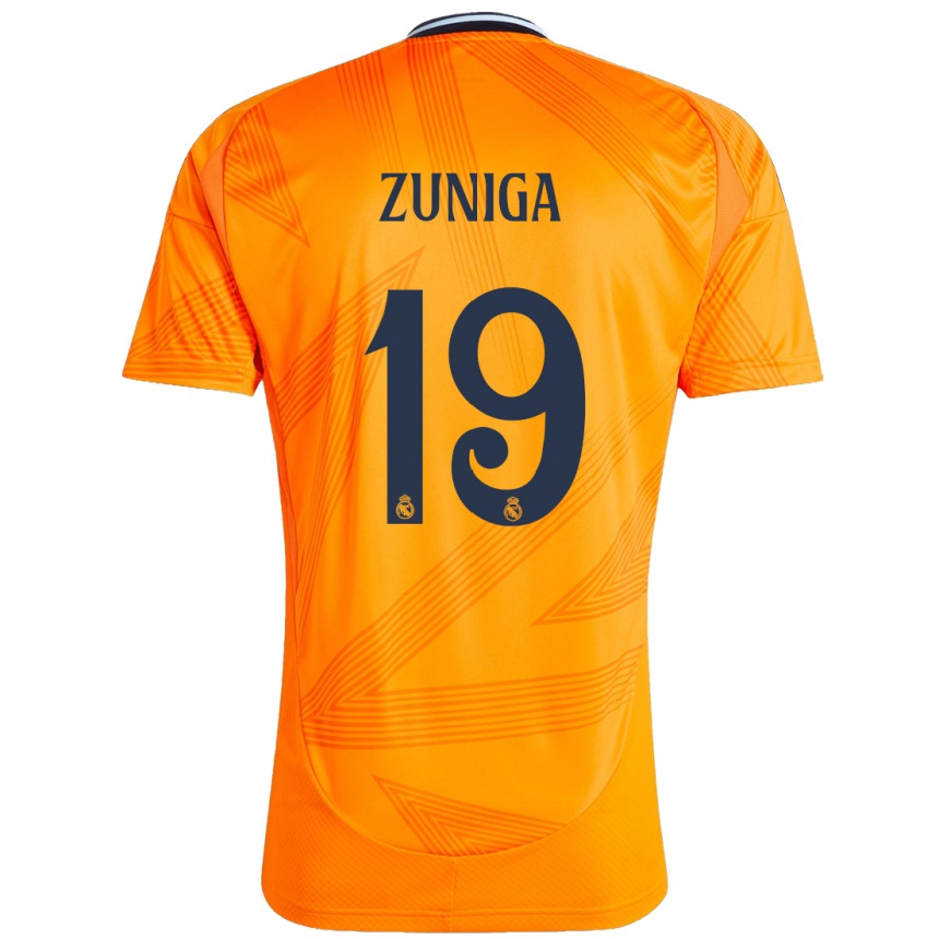 Women Football Loren Zúñiga #19 Orange Away Jersey 2024/25 T-Shirt Nz