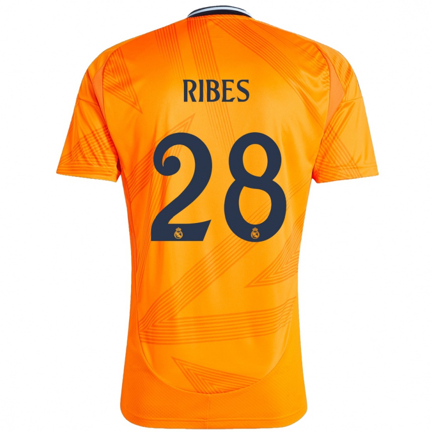 Women Football Kike Ribes #28 Orange Away Jersey 2024/25 T-Shirt Nz