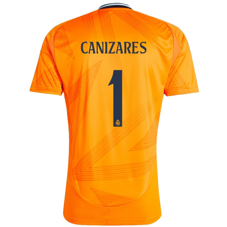 Women Football Lucas Cañizares #1 Orange Away Jersey 2024/25 T-Shirt Nz