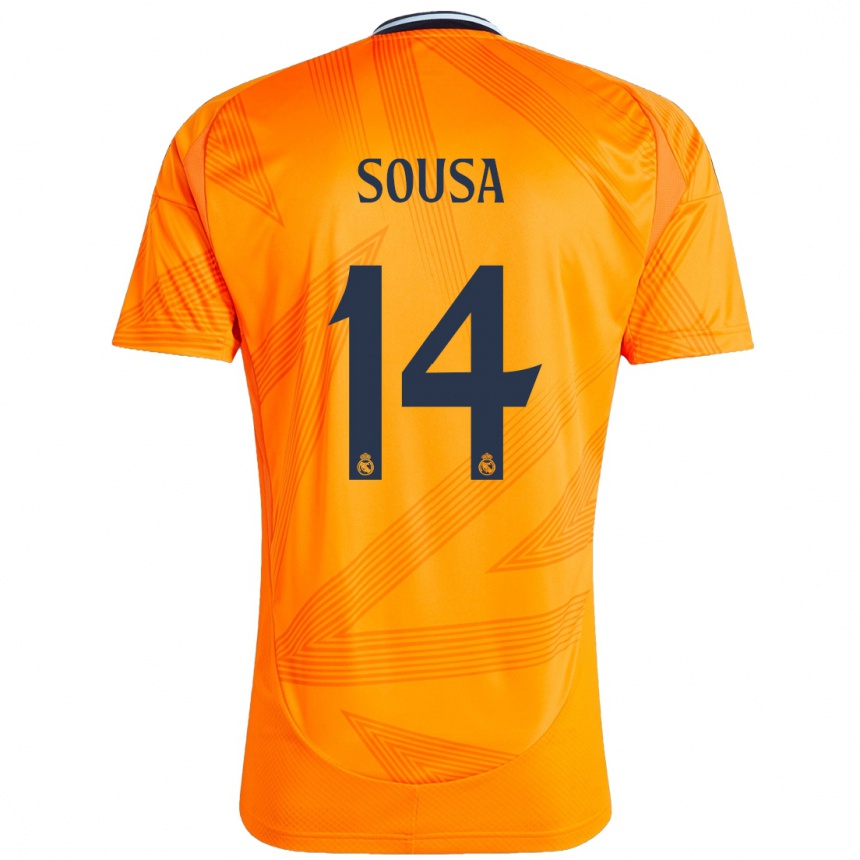 Women Football Kathellen Sousa #14 Orange Away Jersey 2024/25 T-Shirt Nz