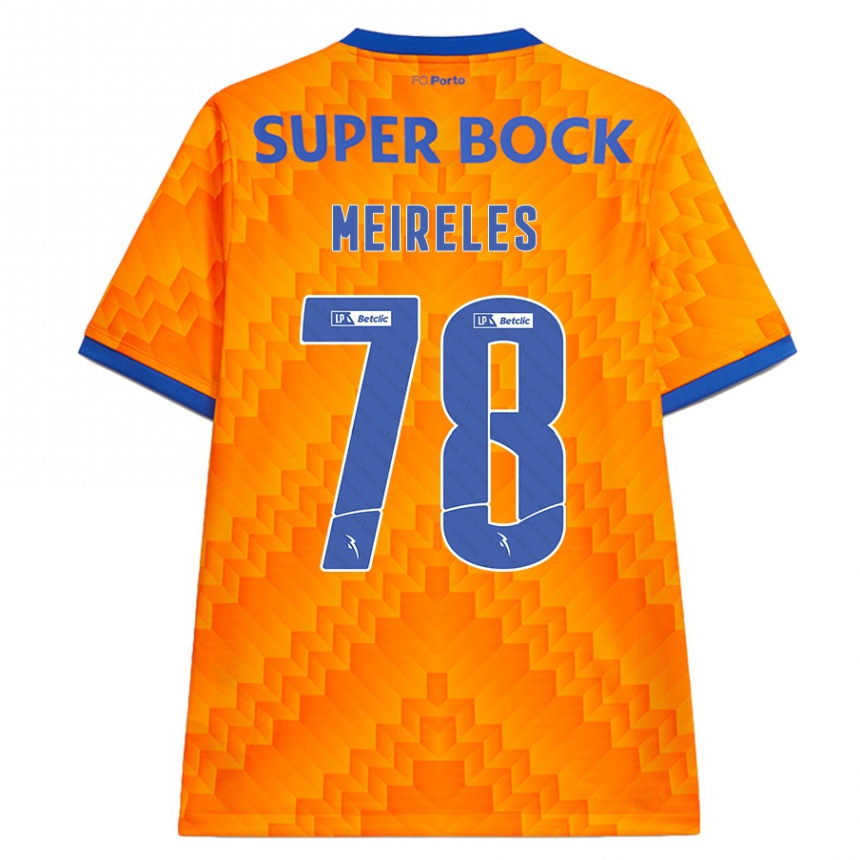 Women Football Jorge Meireles #78 Orange Away Jersey 2024/25 T-Shirt Nz