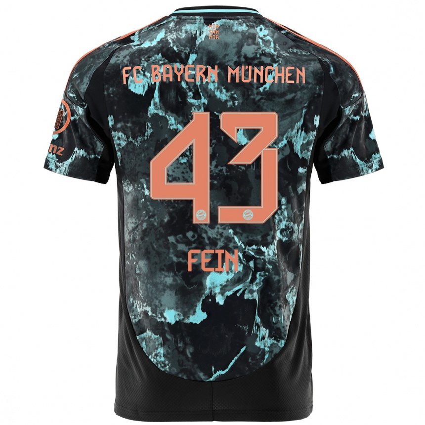 Women Football Adrian Fein #43 Black Away Jersey 2024/25 T-Shirt Nz