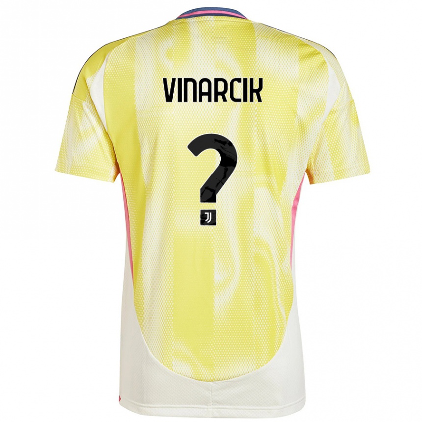 Women Football Jakub Vinarcik #0 Solar Yellow Away Jersey 2024/25 T-Shirt Nz