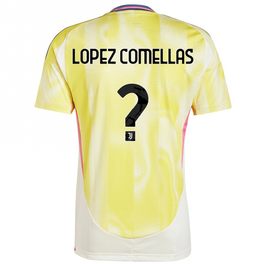 Women Football Ivan Lopez Comellas #0 Solar Yellow Away Jersey 2024/25 T-Shirt Nz