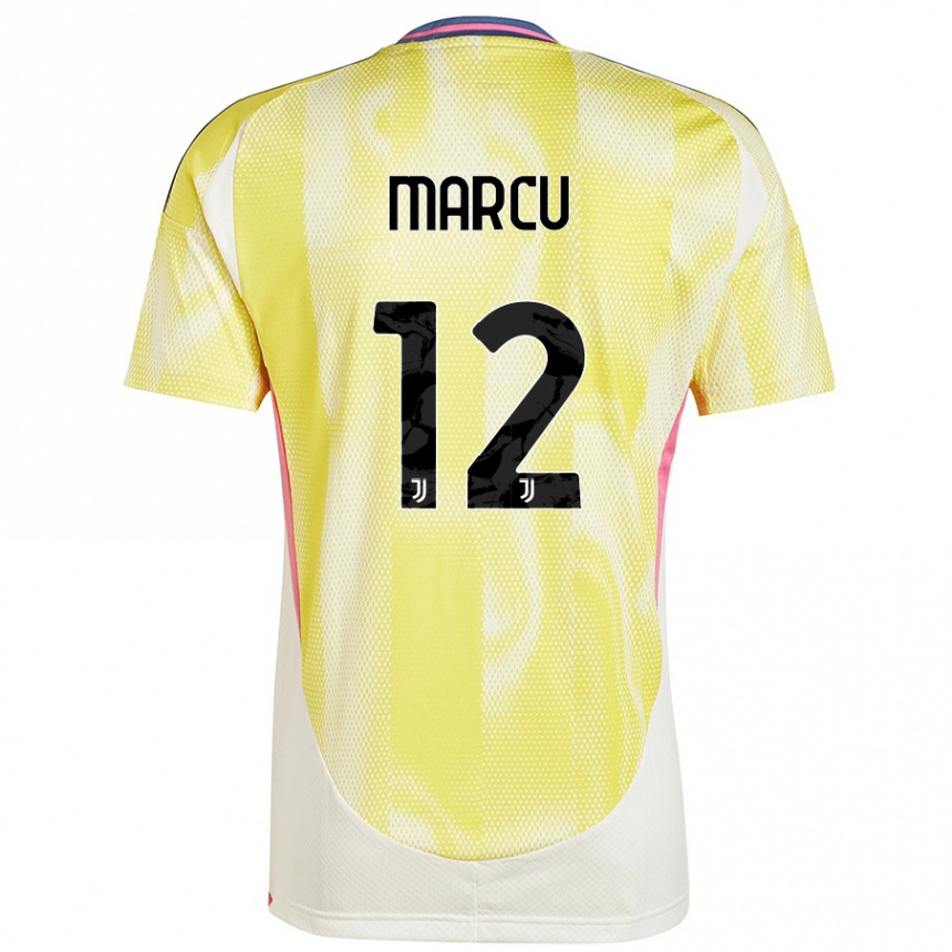 Women Football Alessio Marcu #12 Solar Yellow Away Jersey 2024/25 T-Shirt Nz