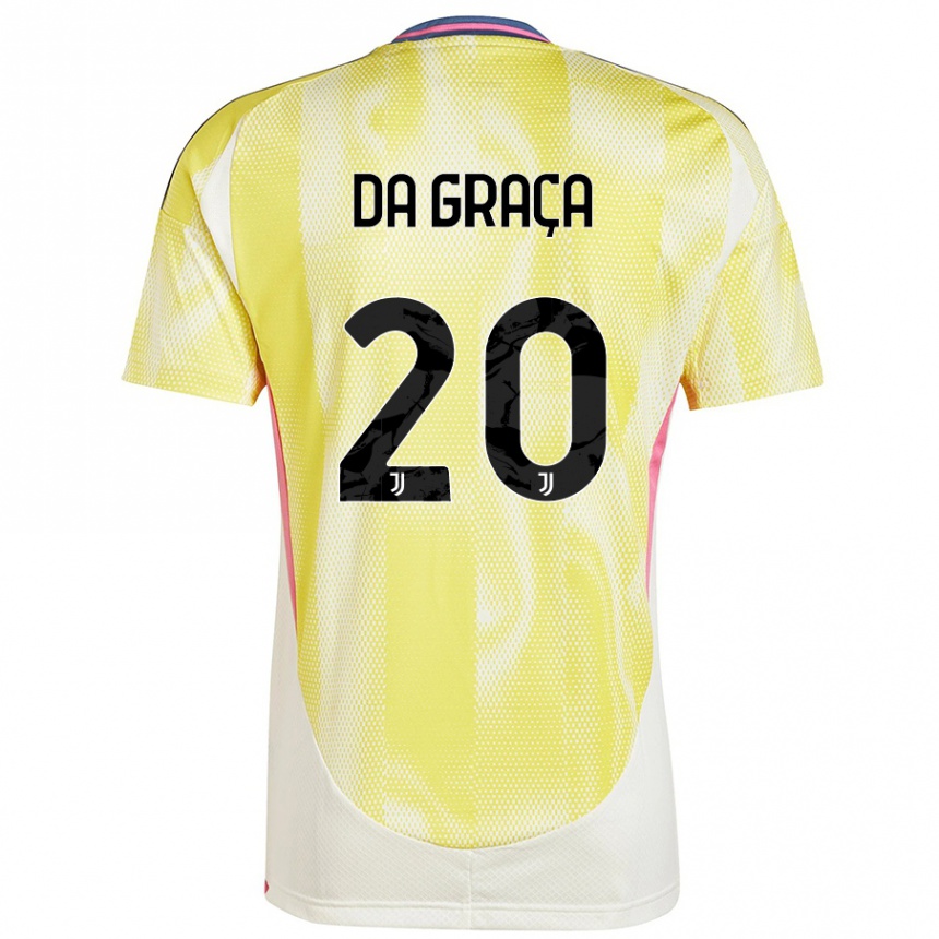 Women Football Cosimo Da Graça #20 Solar Yellow Away Jersey 2024/25 T-Shirt Nz