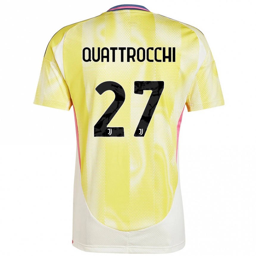 Women Football Juan Ignacio Quattrocchi #27 Solar Yellow Away Jersey 2024/25 T-Shirt Nz