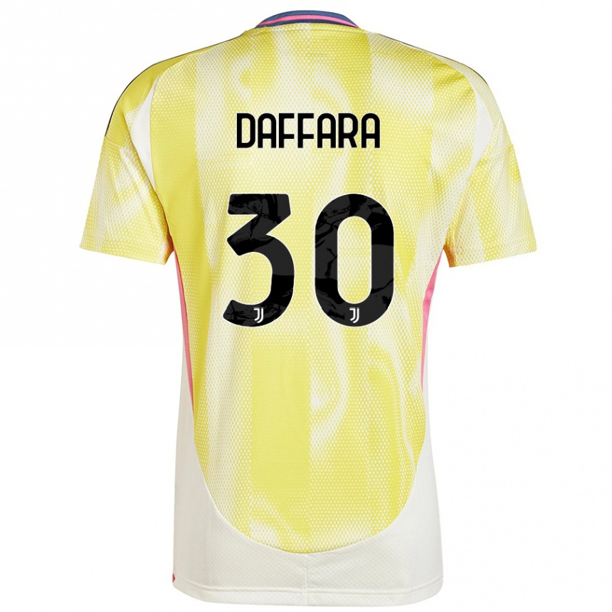 Women Football Giovanni Daffara #30 Solar Yellow Away Jersey 2024/25 T-Shirt Nz