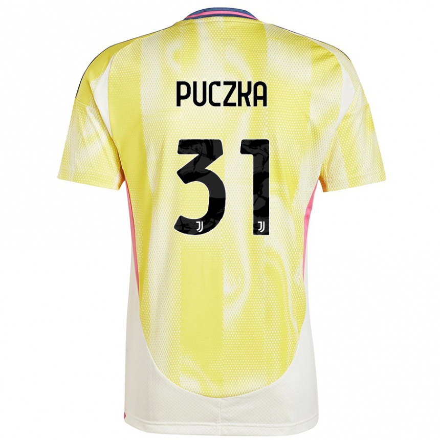 Women Football David Puczka #31 Solar Yellow Away Jersey 2024/25 T-Shirt Nz