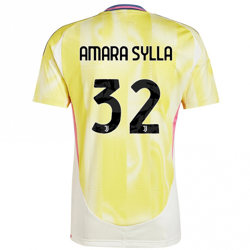 Women Football Idris Amara Sylla #32 Solar Yellow Away Jersey 2024/25 T-Shirt Nz