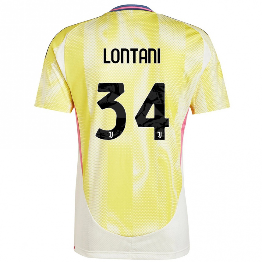 Women Football Matteo Lontani #34 Solar Yellow Away Jersey 2024/25 T-Shirt Nz