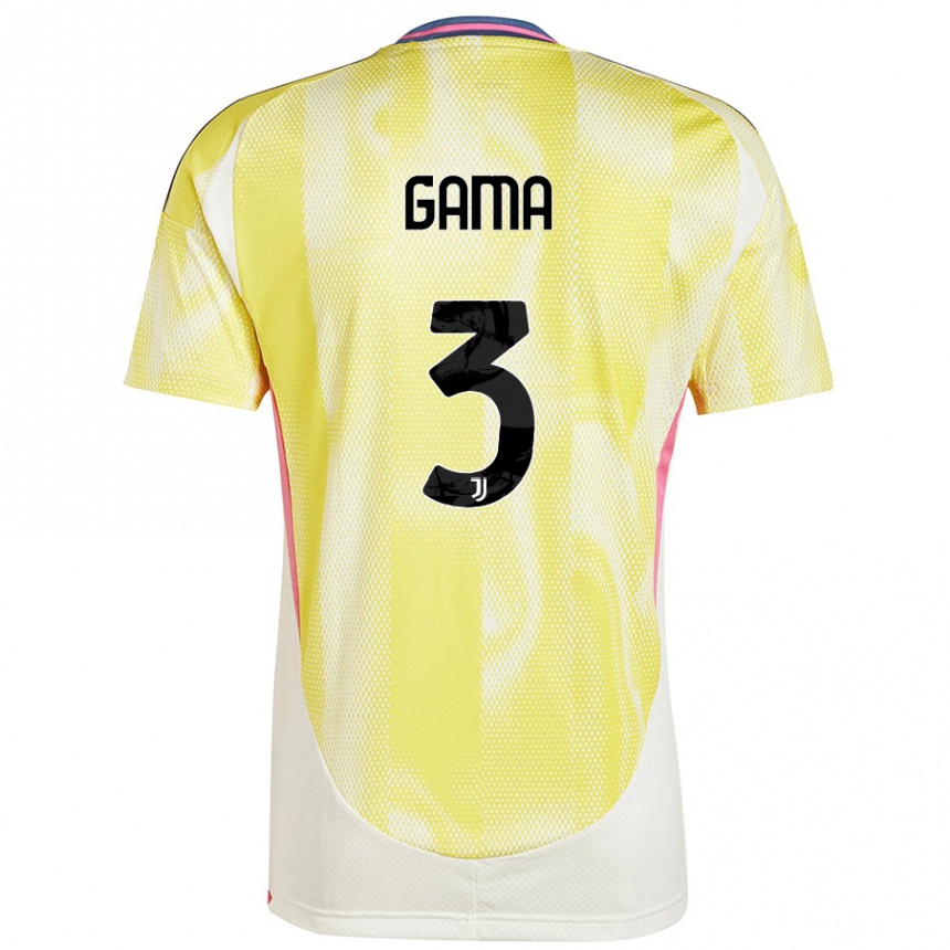 Women Football Sara Gama #3 Solar Yellow Away Jersey 2024/25 T-Shirt Nz