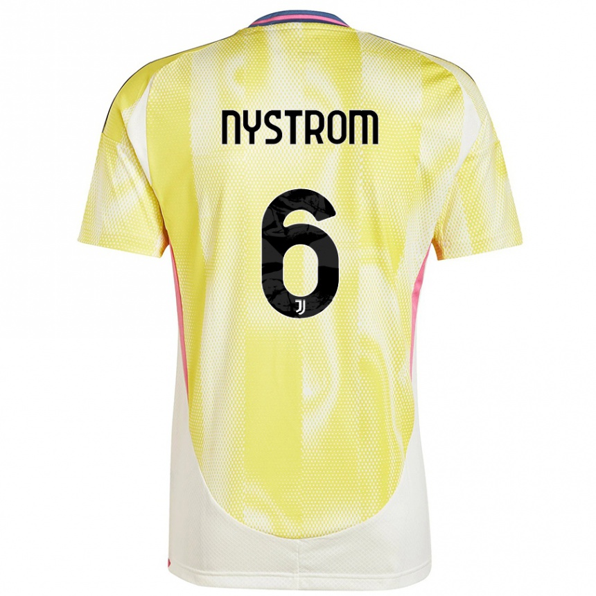 Women Football Paulina Nyström #6 Solar Yellow Away Jersey 2024/25 T-Shirt Nz